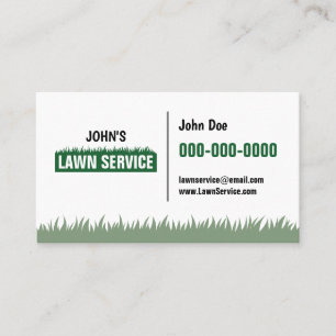 Professional Lawn Service, dubbelzijdig Visitekaartje