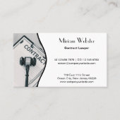 Professional Lawyer Black & White Visitekaartje Klantenkaartje (Voorkant)