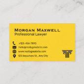 Professional Lawyer Business Card | Attorney  Visitekaartje (Achterkant)