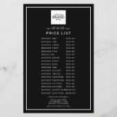 Professional Logo Black Beauty Price-servicelijst Flyer (Achterkant)