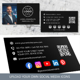 Professional Logo Profile Photo Social Media Black Visitekaartje