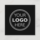 Professional Logo QR Code Minimalist Black Vierkante Visitekaartje (Voorkant)