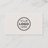 Professional Logo Social Media QR Code Off-White Visitekaartje (Voorkant)