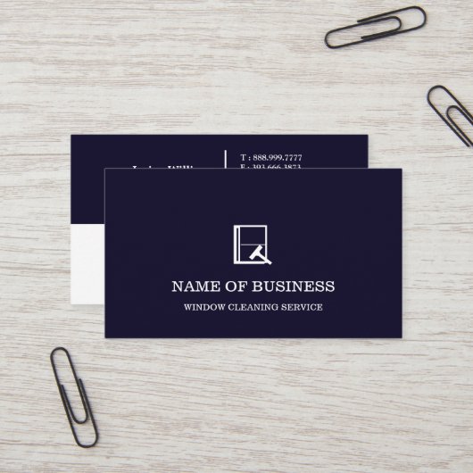 Professional Logo Window Cleaning Service Visitekaartje (Voorkant / Achterkant in situ)