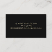 Professional Lotus Flower Stripes Green Visitekaartje (Achterkant)