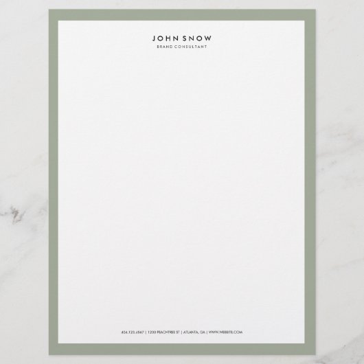 Professional Luxe Letterhead Persoonlijk Briefhoofd (Voorkant)