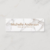 Professional Luxe minimalistische witte marmer Mini Visitekaartje (Voorkant)