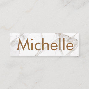 Professional Luxe minimalistische witte marmer Mini Visitekaartje