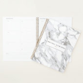 Professional Luxe minimalistische witte marmer Planner (Display)