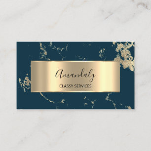 Professional Luxury Gold Royal Marble Blauwgroen V Visitekaartje