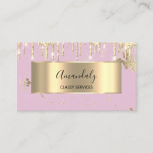 Professional Luxury Gold Royal Marble Pink Lila Visitekaartje