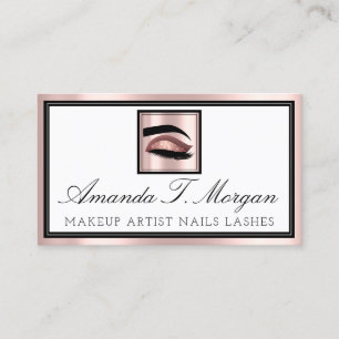 Professional Makeup Artist Brows Eyelash Roos Logo Visitekaartje
