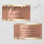 Professional Makeup Artist Copper Roos Lasht Drip Visitekaartje (Voorkant / Achterkant)