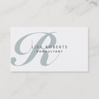 Professional Makeup Artist Elegant Monogram White Visitekaartje