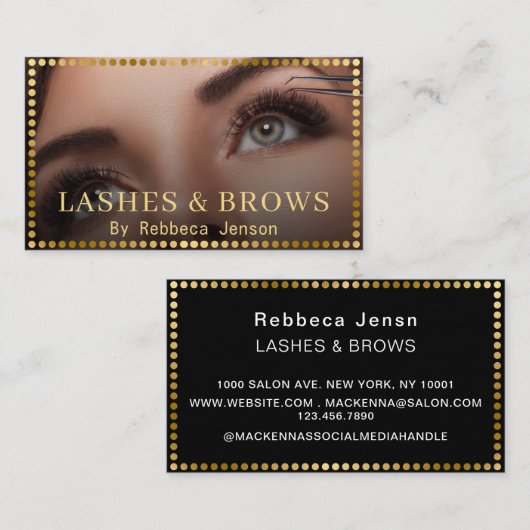 Professional Makeup Artist Eyelash & Brow QR CODE  Visitekaartje (Voorkant / Achterkant)