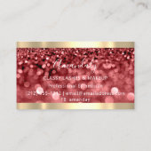 Professional Makeup Artist Eyelash Burgundy Red Visitekaartje (Achterkant)