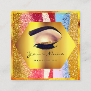 Professional Makeup Artist Eyelash Extension Brows Vierkante Visitekaartje