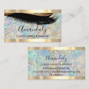 Professional Makeup Artist Eyelashes Holographic Visitekaartje