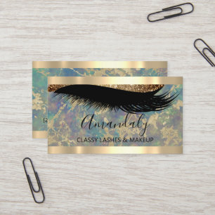 Professional Makeup Artist EyelashesAbstract Gold Visitekaartje