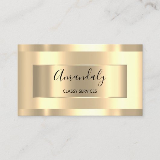 Professional Makeup Artist Gold Monochromatische Visitekaartje (Voorkant)