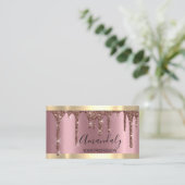 Professional Makeup Artist Lashes Roos Gold Modern Visitekaartje (Staand voorkant)