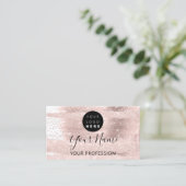 Professional Makeup Artist Roos Confetti Logo Visitekaartje (Staand voorkant)