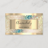 Professional Makeup Holographic Gold Glitter Visitekaartje (Voorkant)