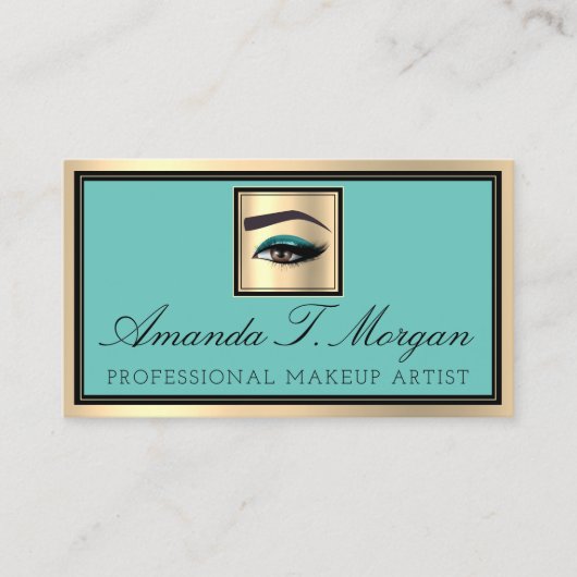 Professional Makeup Lash Extension Eyebrow Blauwgr Visitekaartje (Voorkant)