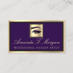 Professional Makeup Lash Extension Eyebrow Violet Visitekaartje