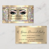 Professional Makeup Lashes Brows Holograf Gold Visitekaartje (Voorkant / Achterkant)