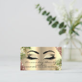 Professional Makeup Nails Appointment Floral Roos Visitekaartje (Staand voorkant)