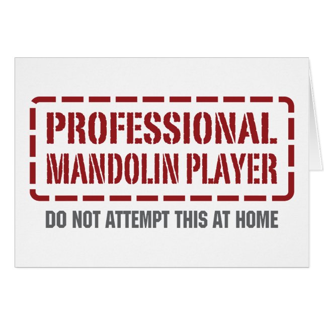 Professional Mandolin Player (Voorkant Horizontaal)