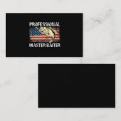 Professional Master Baiter Retro American Flag Visitekaartje (Voorkant / Achterkant)