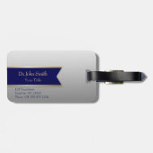 Professional Medical Caduceus Gold Blue Bagagelabel (Achterkant horizontaal)