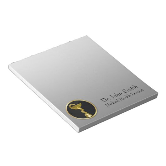 Professional Medical Hygieia Bowl Gold Notitieblok (Schuin)