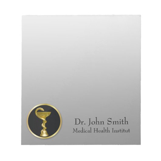 Professional Medical Hygieia Bowl Gold Notitieblok (Voorkant)