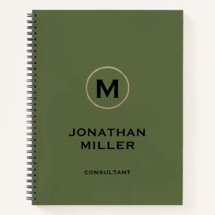 Professional Metallic Gold Monogram Notitieboek