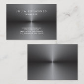 Professional Metallic Silver Gray Plain Trendy Visitekaartje (Voorkant / Achterkant)