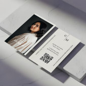 Professional Minimal Elegant Modern Photo QR Code Visitekaartje