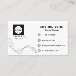 professional Minimalist business custom card Visitekaartje