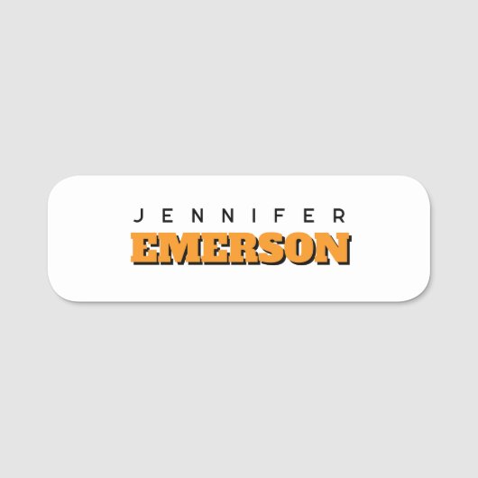 Professional minimalist modern plain  naamplaatje (Voorkant)