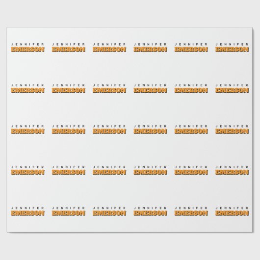 Professional minimalist modern plain name cadeaupapier (Vlak)