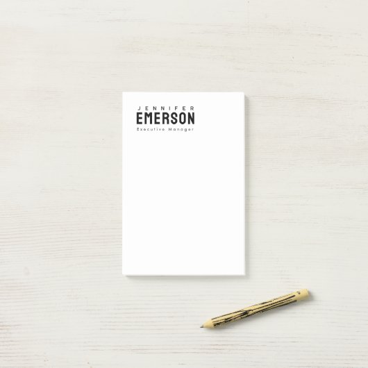 Professional minimalist modern plain post-it® notes (Op bureau)