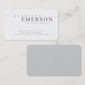 Professional minimalist modern plain premium pearl visitekaartje (Voorkant / Achterkant)