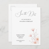 Professional Minimalist Modern Plain Simple Aankondigingskaart (Voorkant / Achterkant)