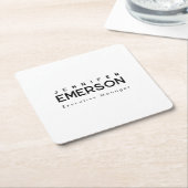 Professional minimalist modern plain vierkante kartonnen onderzetter (Schuin)