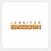 Professional minimalist modern plain vierkante sticker (Voorkant)