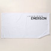 Professional minimalist modern plain your name strandlaken (Voorkant)