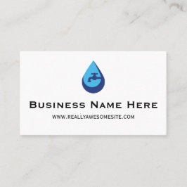 Professional Minimalist Plumber Business Card Visitekaartje