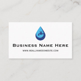 Professional Minimalist Plumber Business Card Visitekaartje